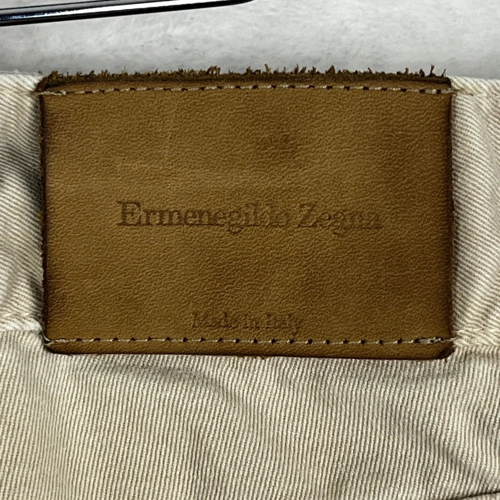 Ermenegildo Zegna Chino‎ Pants 37x27 (IT 40) Beige Cotton Italy Luxury
